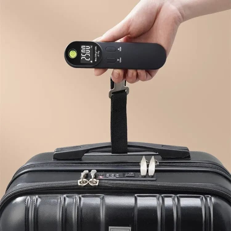 Pèse-bagages rechargeable 50kg avec crochet - Balance de pêche électronique pour shopping