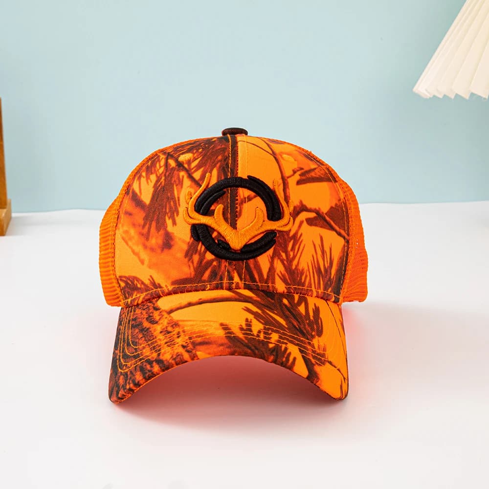Casquette baseball bois de cerf brodé camouflage pêche tactique maille respirable casual