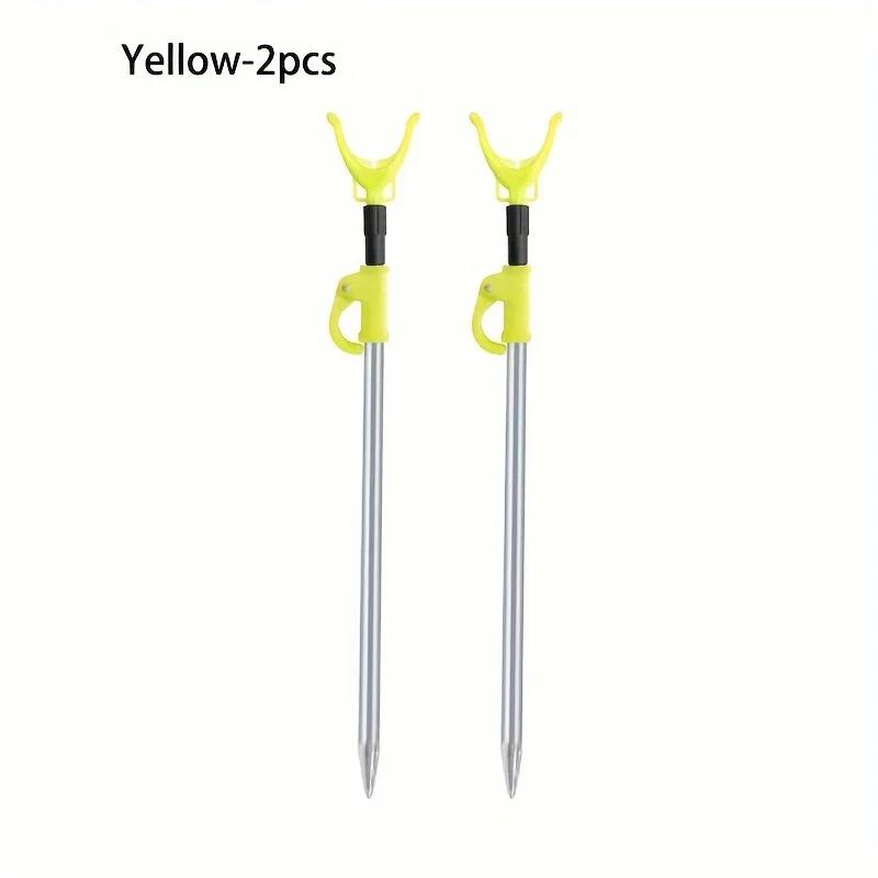 Support de canne télescopique en alliage d'aluminium premium - Double porte-canne compact et robuste