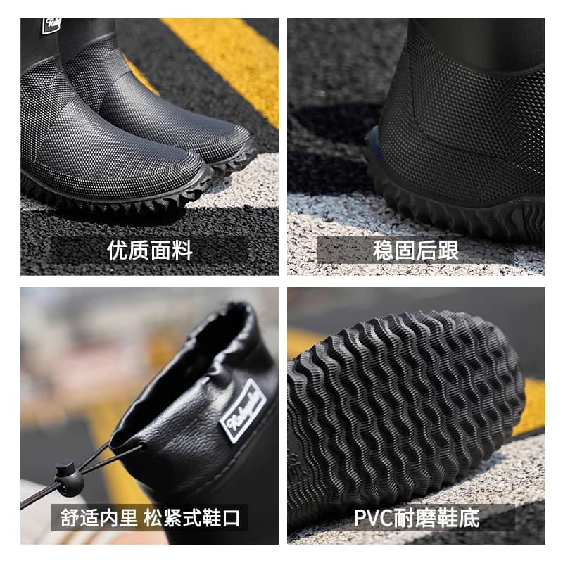 Bottes de pluie courtes homme femme imperméables légères antidérapantes plage commuting unisexe