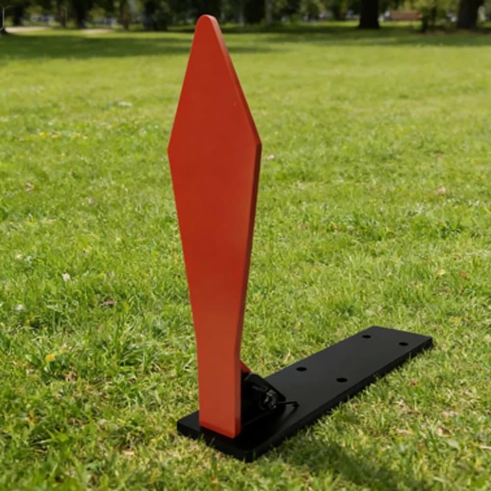 Cible acier IDPA 5mm épaissie auto-reset pop-up pour entraînement petit calibre orange