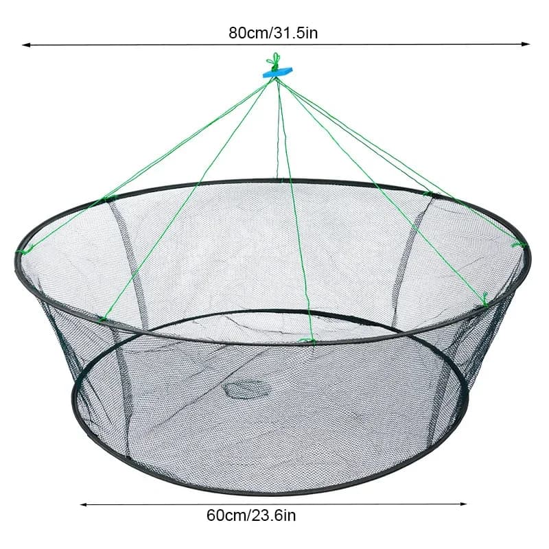 Filet élastique pliant 80cm pour crevettes anguilles et crabes piège à appâts pêche casting