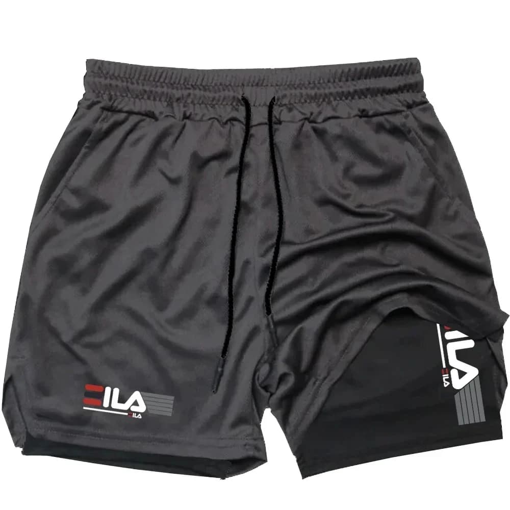 Short sport homme double couche respirant séchage rapide pêche été running basique M-3XL