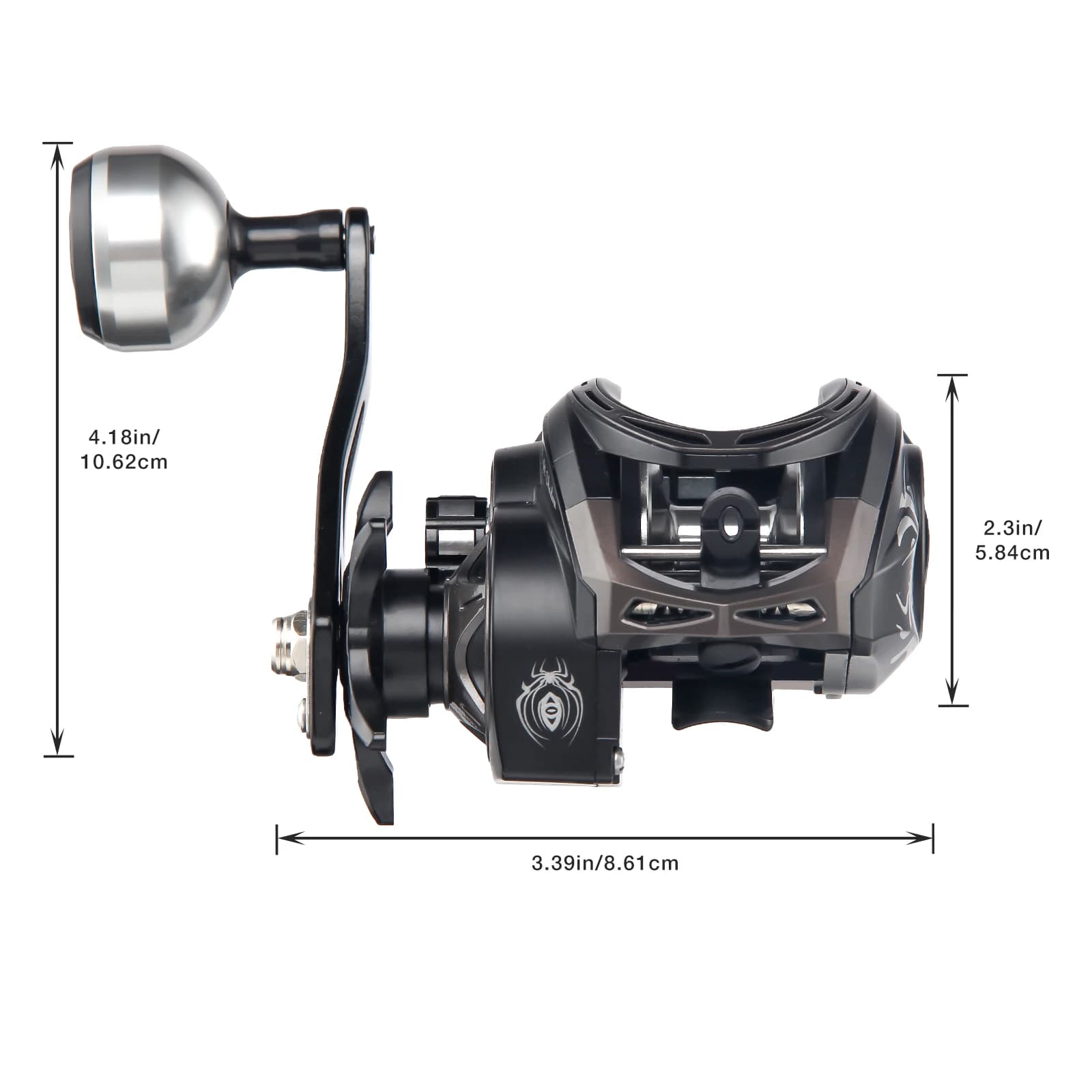 Moulinet Baitcaster HAUT TON 6.3:1 pour Bar - Frein 7KG - Eau Douce et Mer