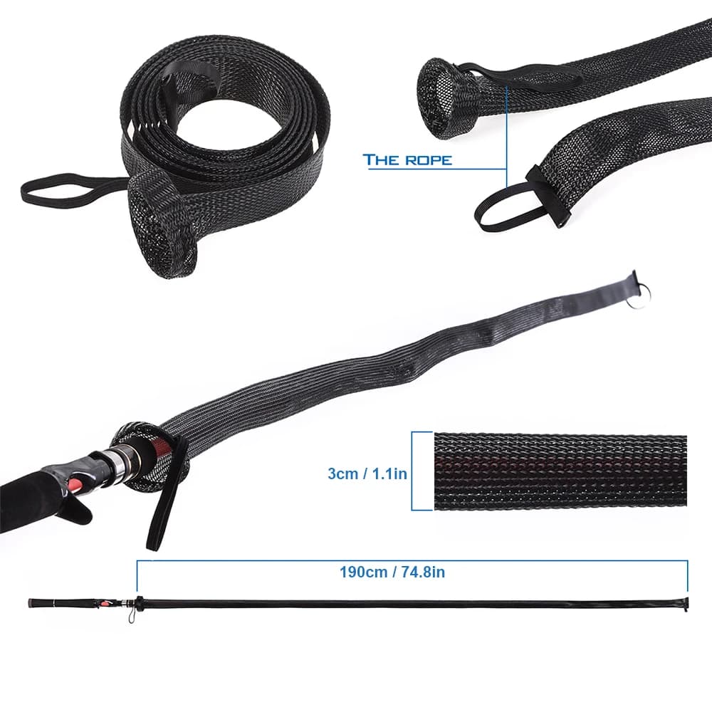 Protection de canne à pêche manchon couvre canne pour spinning casting et pêche sur glace