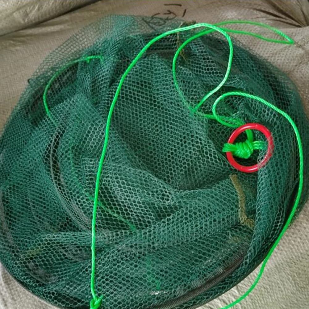 Filet de pêche pliable portable - Cage à appâts pour crevettes et crabes - Piège à