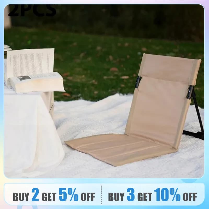 Chaise de camping pliable jardin parc avec coussin dossier unique plage pique-nique détente extérieure