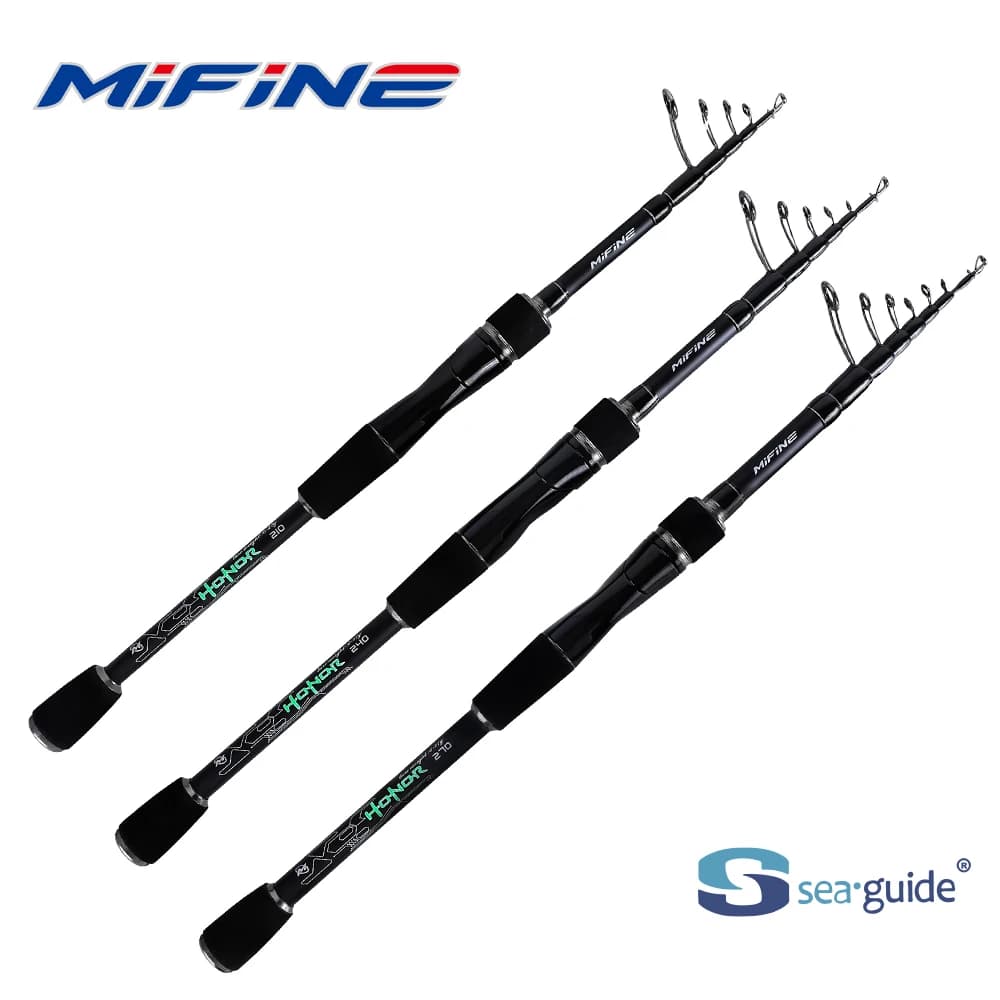 Canne télescopique MIFINE HONOR carbone 24T 2.1m à 2.7m - Canne travel pour pêche nomade - Lure 3-27g