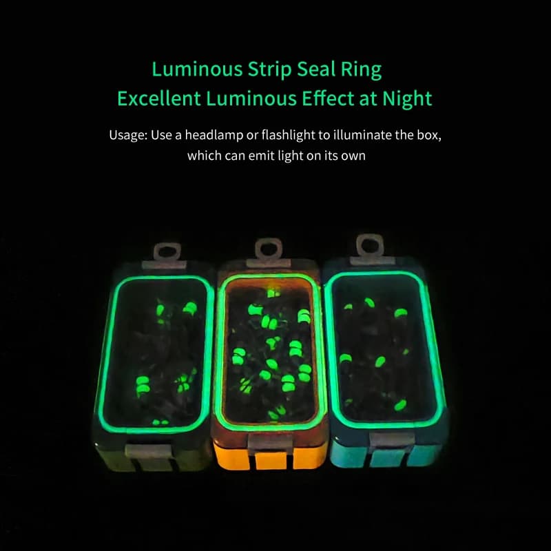 Lot de 25 émerillons luminescents avec agrafe interlock pour leurres durs et jigs à calmar