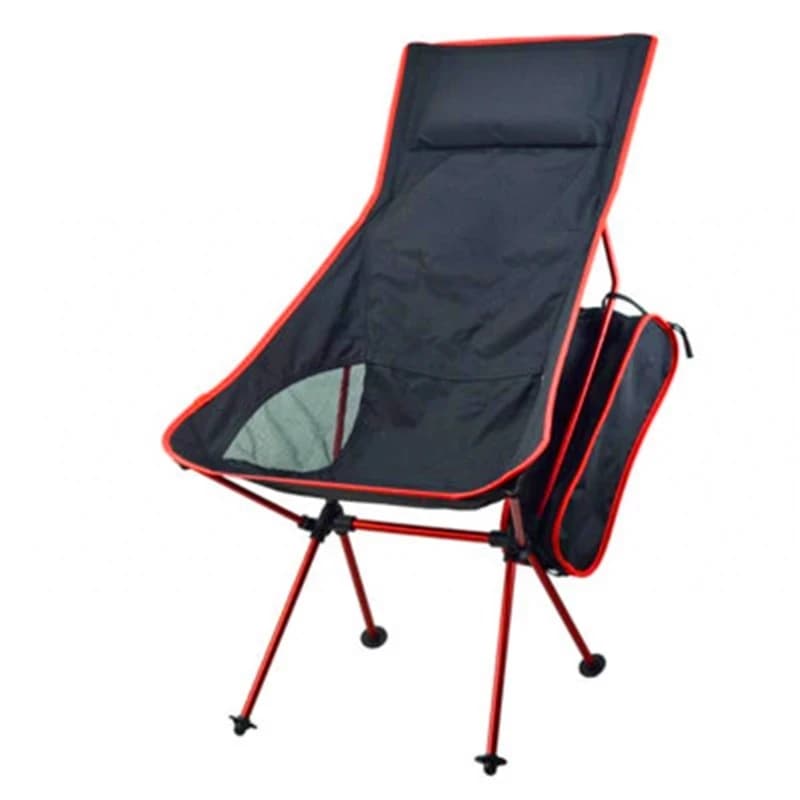 Chaise pliante extensible pêche camping BBQ ultra-légère avec housse pieds