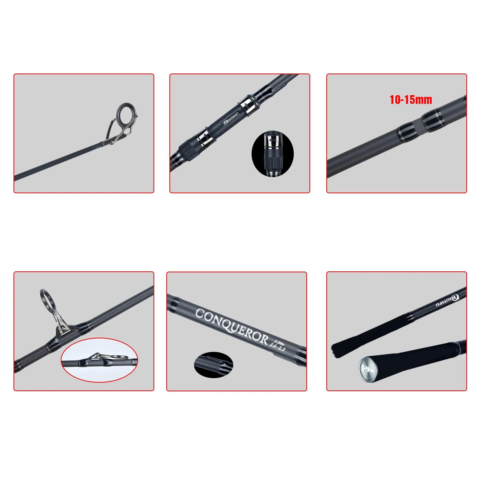 Canne BIUTIFU 2Tips Carp Fishing Rod 3.5lb Carbone 30t pour pêche à la carpe en shore casting