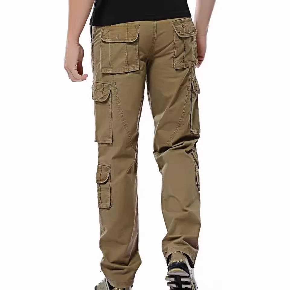 Nouveau pantalon cargo armée loose homme grande taille 46 - Pêche, pantalon militaire multi-poches surtaille