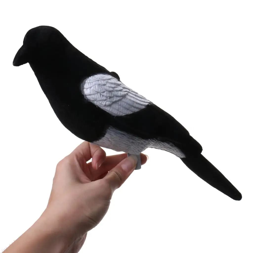 Leurre d'oiseau artificiel à plumes pour pie - Accessoire de chasse et décoration intérieure