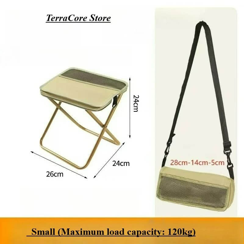 Chaise sac à dos pliante portable - Siège pêche camping filet d'attente équipement léger