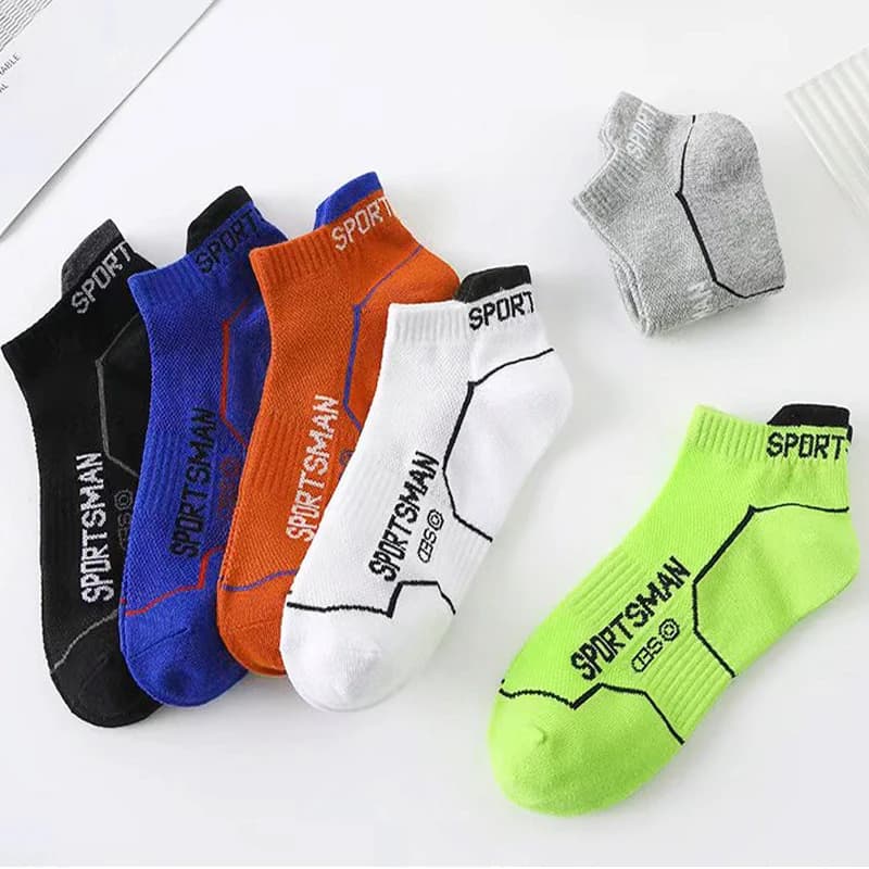 Lot 5/10 paires chaussettes cheville homme sport respirantes mesh été légères coupées court tailles 38-44