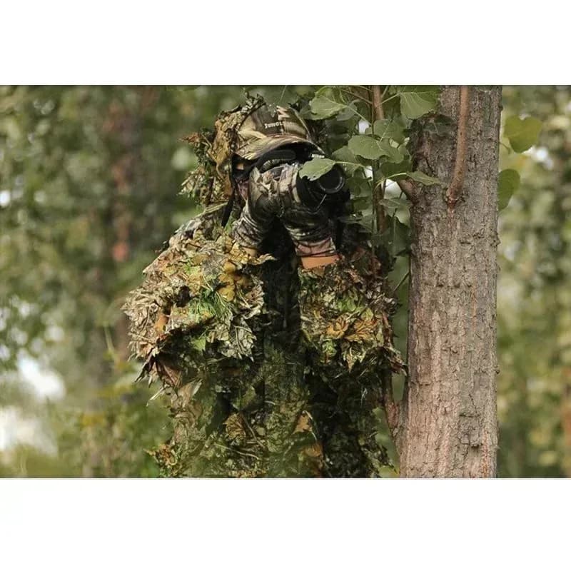 Vêtements pêche camouflage érable 3D - Tenue Ghillie discrétion optimale pêcheurs