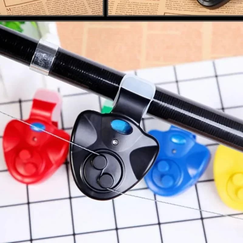 Alarme mordeur portable LED pour pêche à la carpe - Indicateur de touches avec amortisseur pour canne
