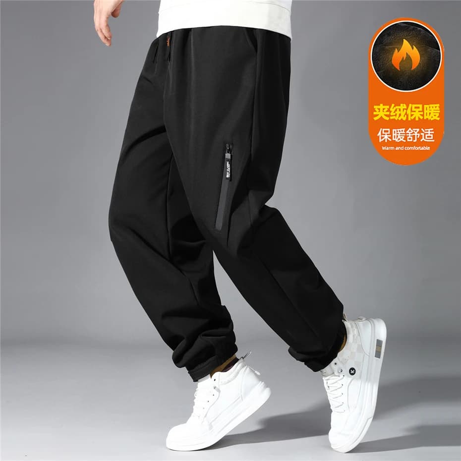 Pantalon grande taille 12XL pêche hiver - Élastique fermeture éclair polaire homme 150kg