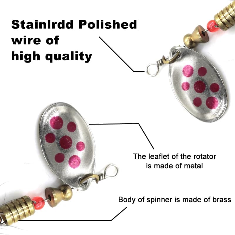 Leurre métal cuillère spinner 10 pièces pour brochet - Kit leurres artificiels wobblers crankbaits pêche carnassiers