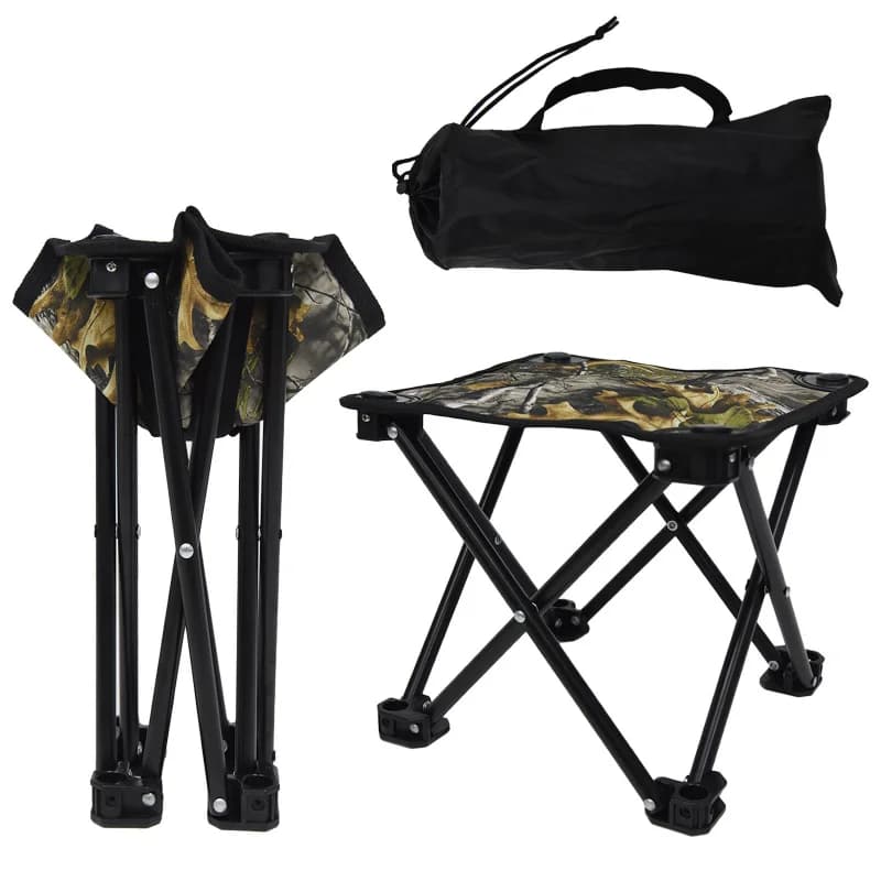 Chaise pliante bionique camouflage grand arbre pour pêche et chasse portable légère
