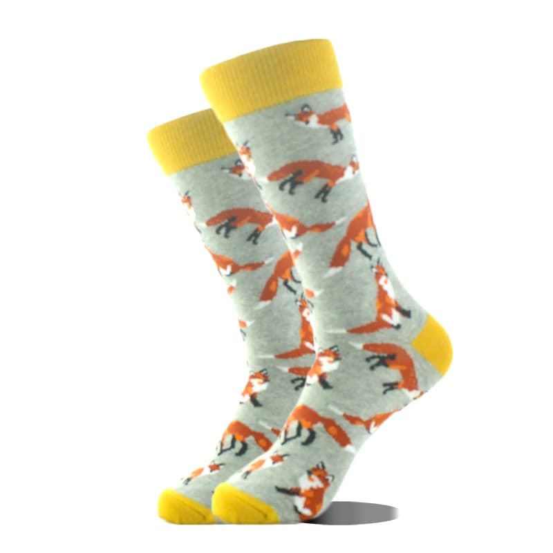 Chaussettes créatives motifs avocat œil guitare bus animaux drôles pour hommes design original