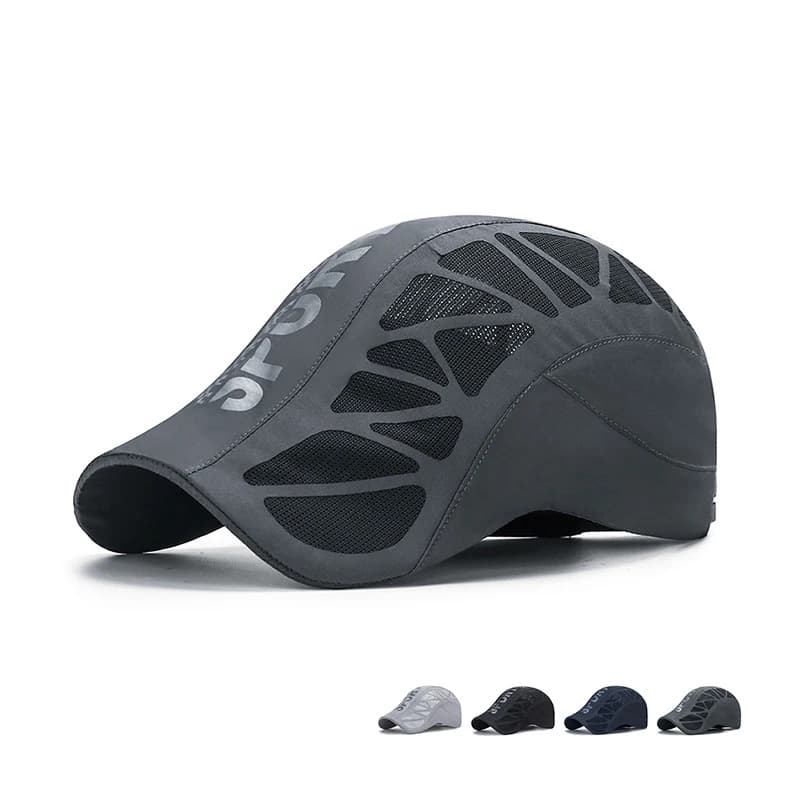 Casquette de pêche été homme mesh respirant séchage rapide protection UV sport extérieur