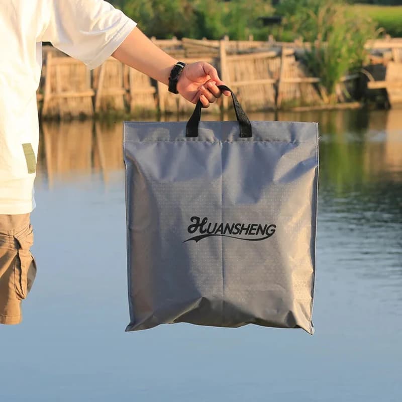 Seau pliable pêche EVA portable - Réservoir eau extérieur soin poissons stockage matériel pêche France