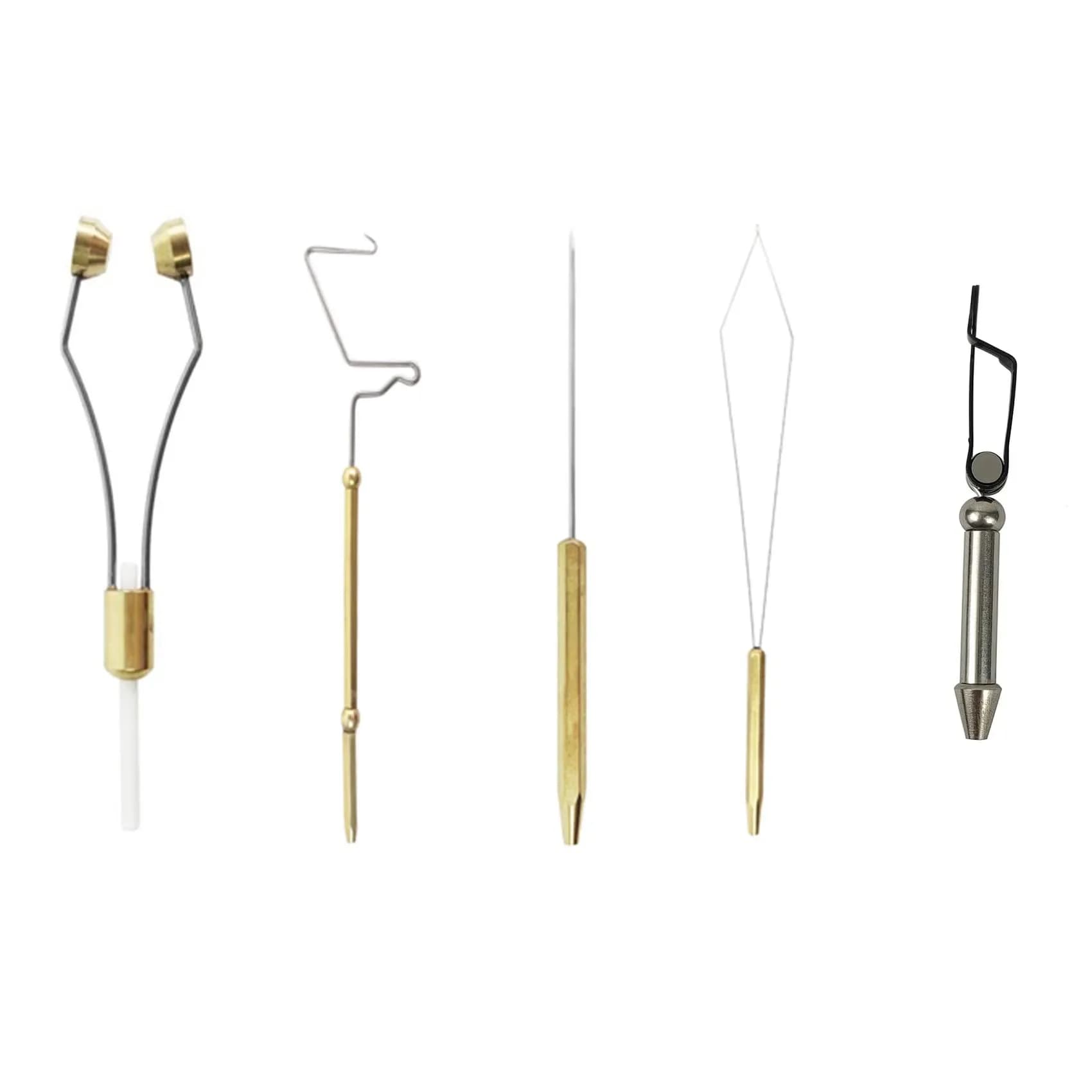 Kit d'outils de montage de mouches Aventik : Porte-bobine, pince coupante, aligneur de poils et accessoires