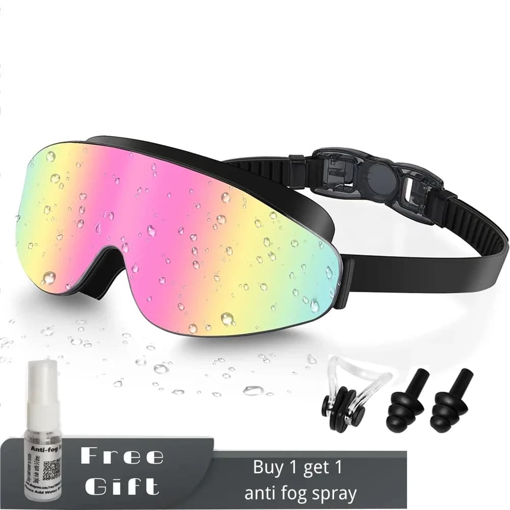 Lunettes de natation enfant 4-16 ans polarisées anti-buée spray large vision étanches