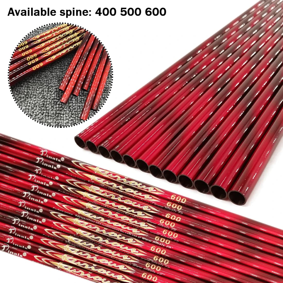 Fûts flèche carbone ID6.2mm 32 pouces rose spine 400/500/600 kit DIY pêche à l'arc chasse