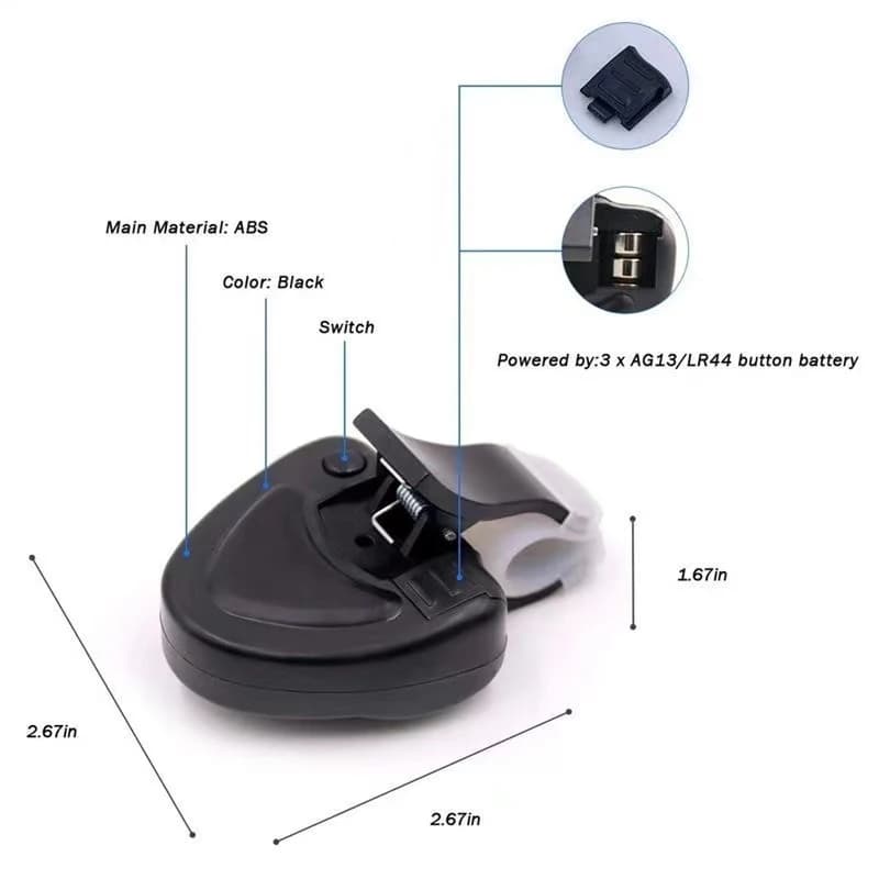 Alarme de pêche portable LED pour carpe - Indicateur de touche avec alarme sonore puissante