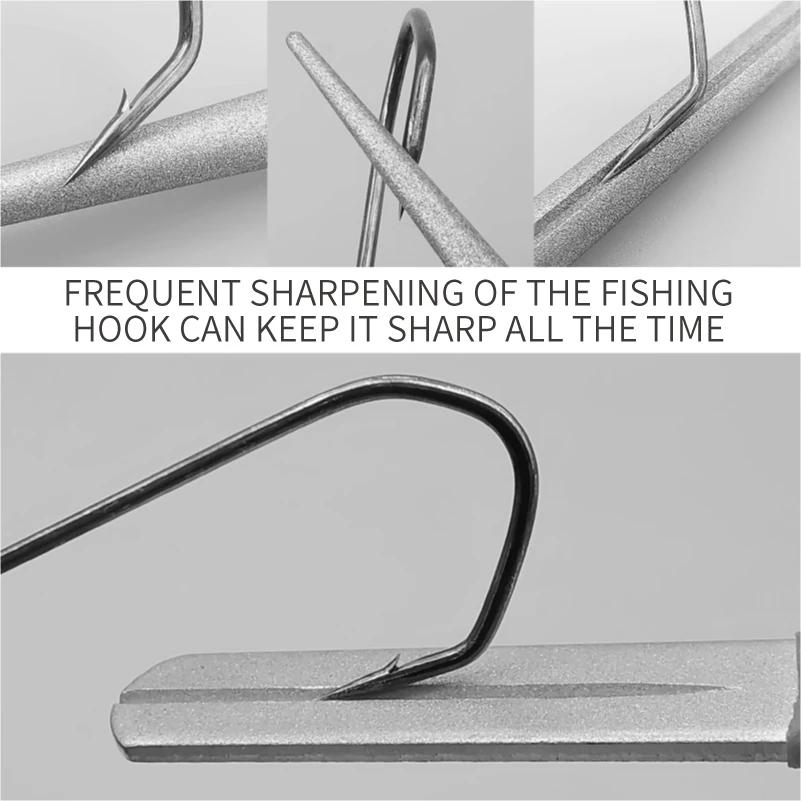 Aiguiseur hameçons diamanté électroplaqué - Style stylo et plat pour tous types d'hameçons