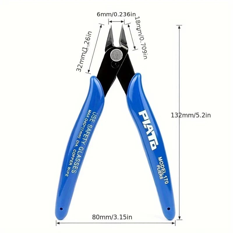Pince coupante diagonale acier manganèse pour câbles électriques avec coupe flush pêche