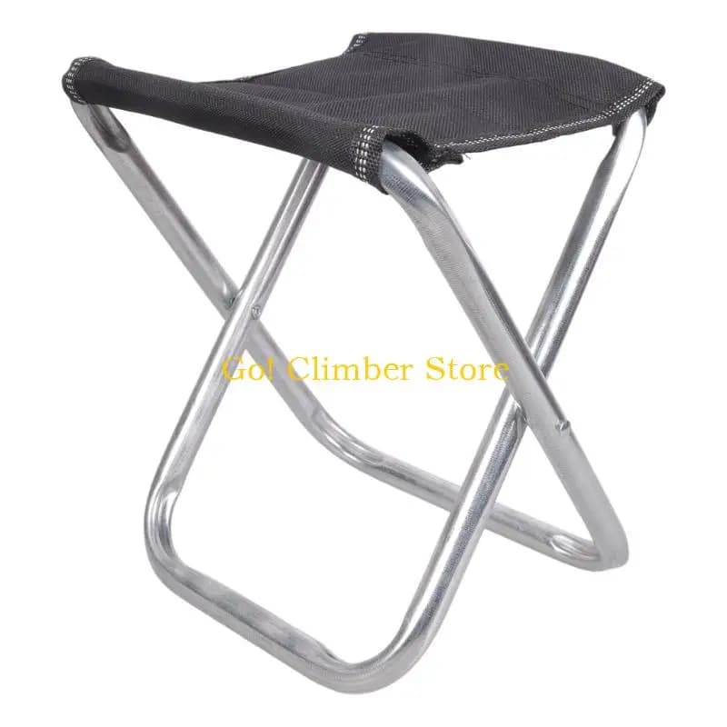 Tabouret de camping Q84C mini pliable aluminium, petit siège pliant léger pour pêche et activités extérieures
