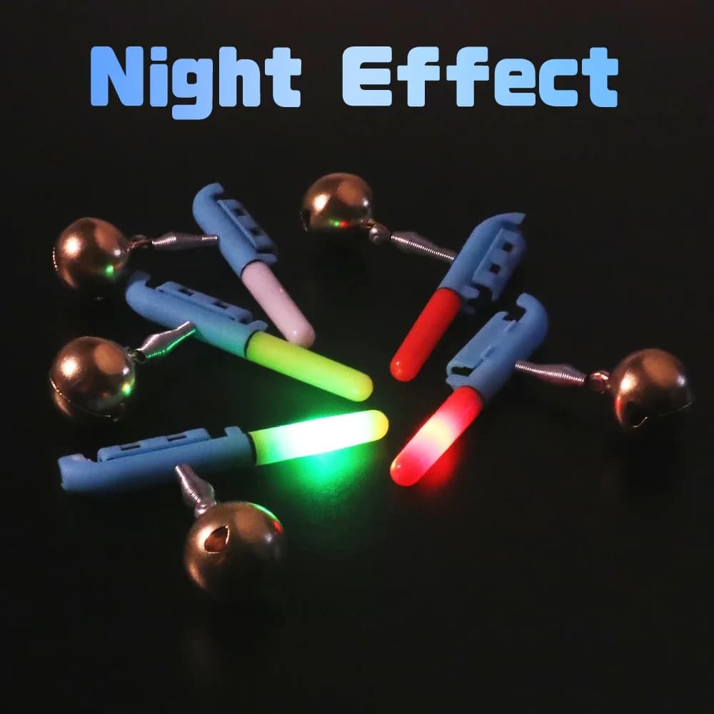 Lampe alarme pêche LED rechargeable USB - bâton lumineux clip canne pêche nocturne