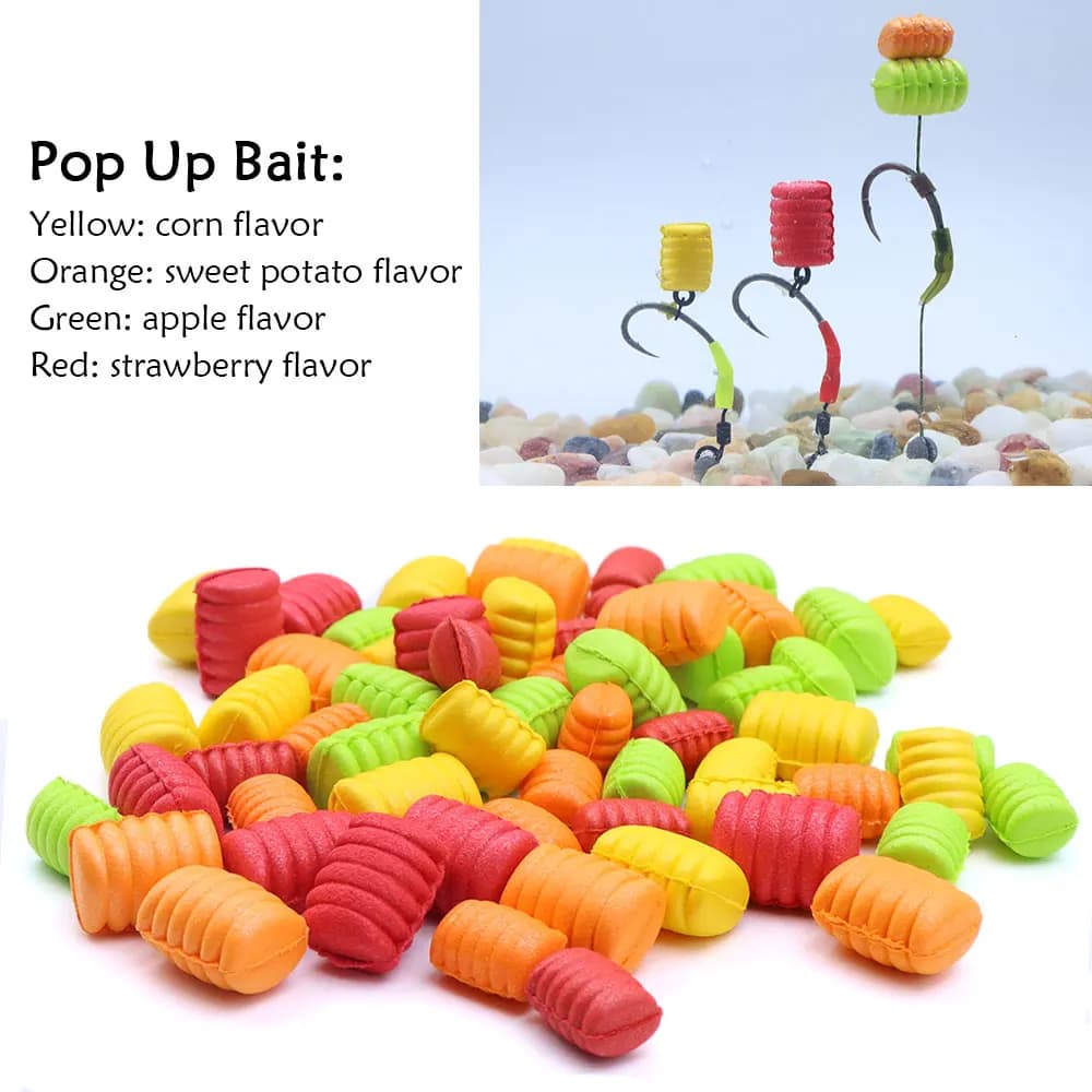 Leurres carp fishing 8pcs method feeder - Fausses bouillettes pop up pour hair rig et pêche flottante