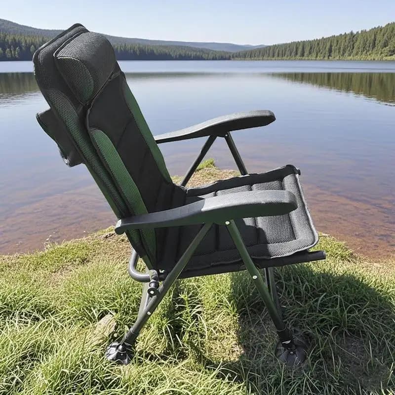 Chaise de pêche réglable et inclinable tout-terrain pour camping et activités extérieures