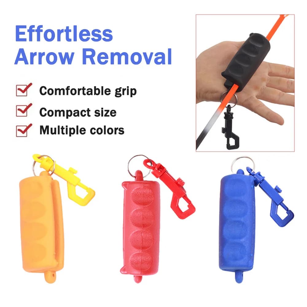 Extracteur de flèches en caoutchouc pour arc de pêche - Outil pratique avec porte-clés