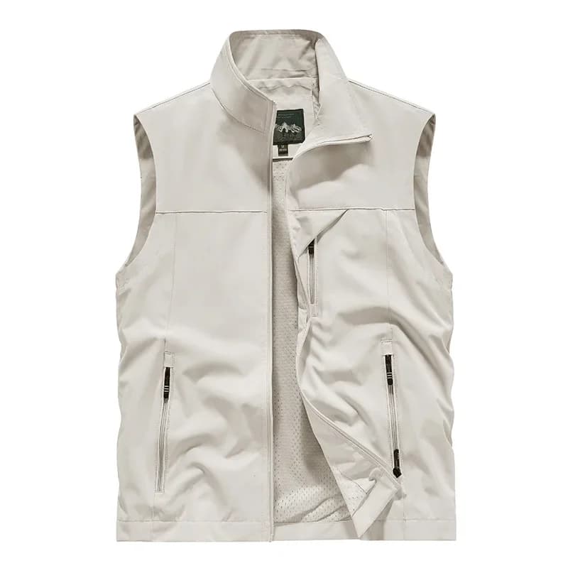 Veste de pêche tactique sans manches pour homme avec multiples poches, printemps et grande taille