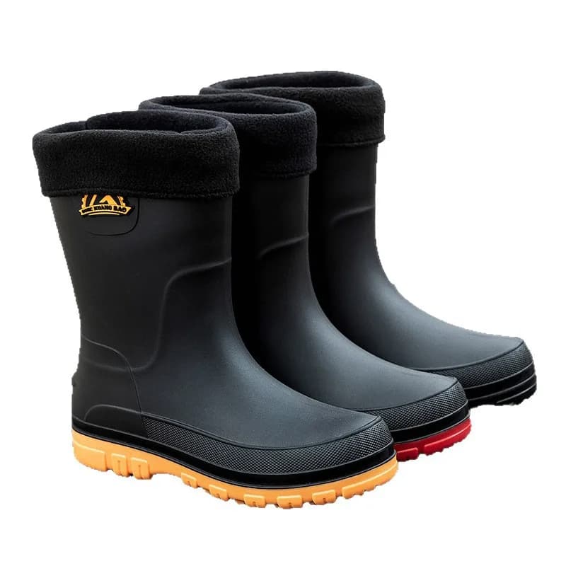 Bottes pluie hautes homme 2025 imperméables caoutchouc pour pêche et travail hiver