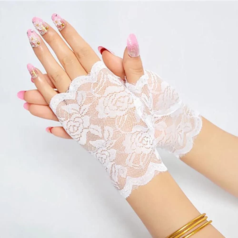 Gants femme sans doigts dentelle sexy pêche - Gants chauffants maille pour pêche en hiver