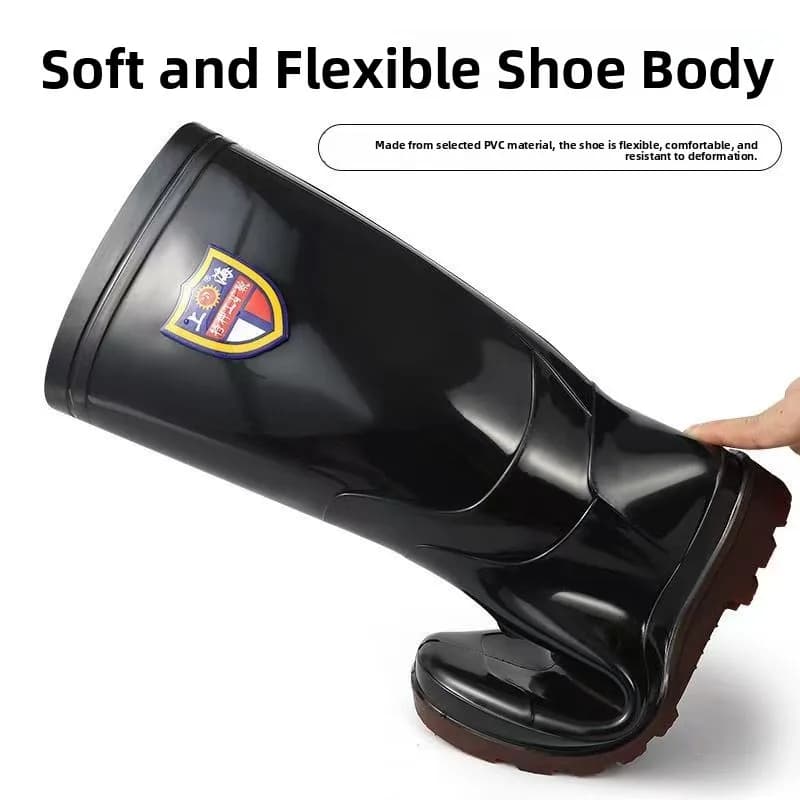 Bottes de pêche unisexes hautes PVC - Nouveau style pour patrouille et contrôle des crues