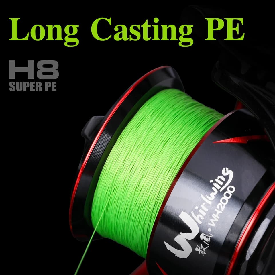 Ligne de pêche PE tressée 8 brins TSURINOYA H8, 300m 14-50LB, idéale pour le lancer ultra-long