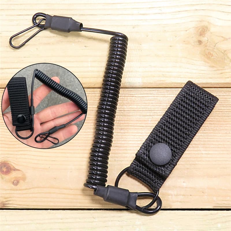 Lanière anti-perte élastique pêche chasse - Corde sécurité oxford pour clés lampe accessoires