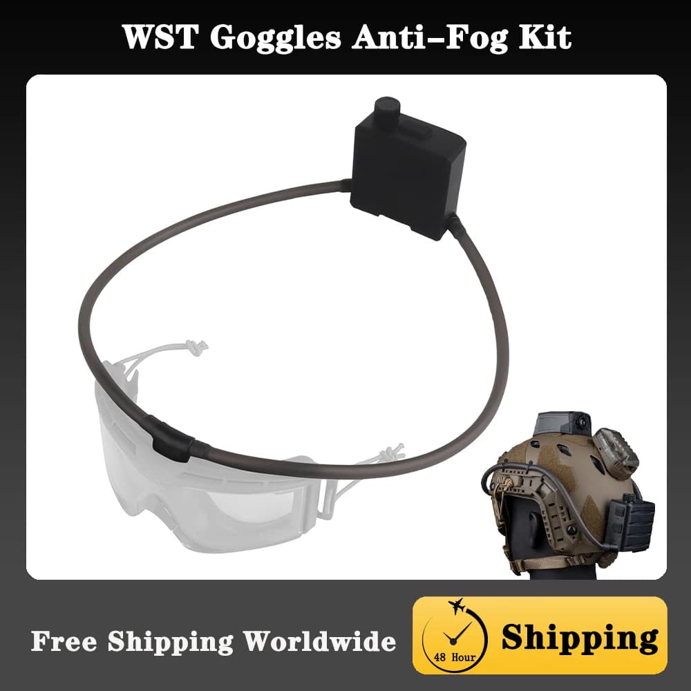 Kit anti-buée électrique pour goggles de pêche - Ventilation réglable pour vision claire en mer