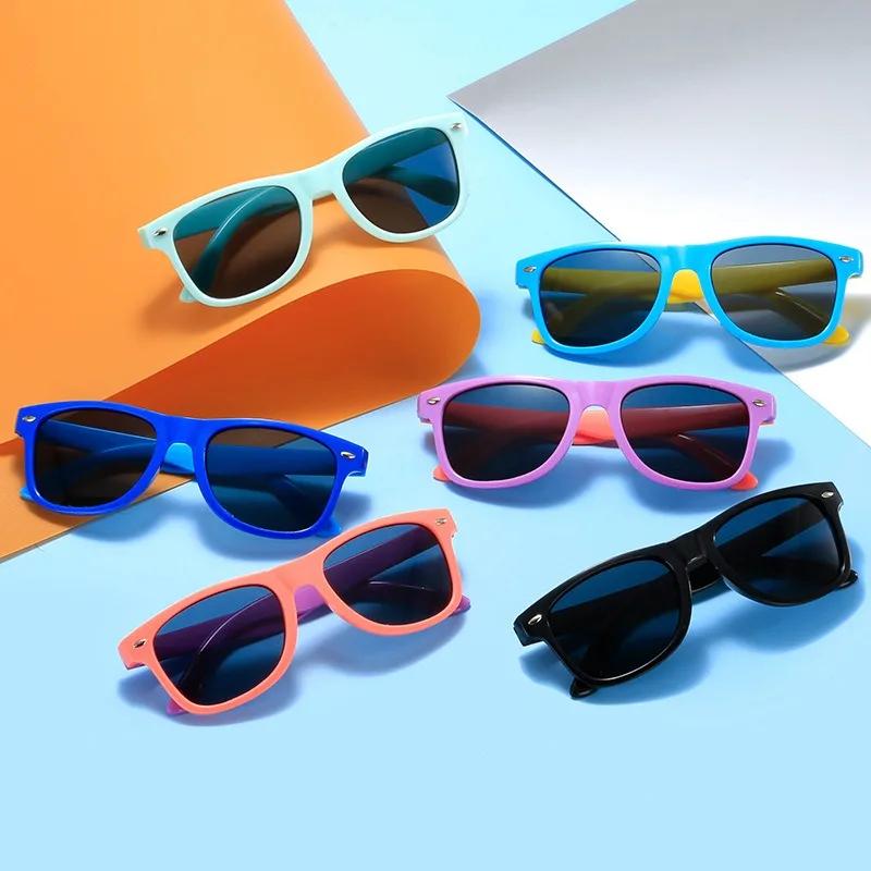 Lunettes de soleil polarisées enfants pour pêche - Design coloré en silicone UV400
