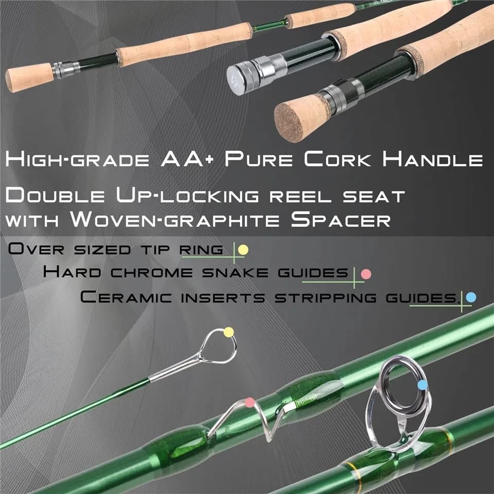 Canne à mouche Maximumcatch Premier 3-12WT 8'4''-9FT fibre carbone - Canne polyvalente pour toutes les pêches