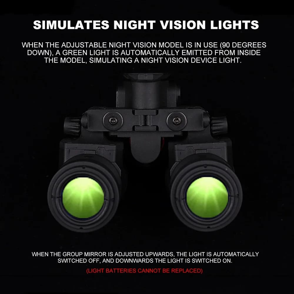 Simulateur jumelles vision nocturne AN/PVS31 pêche - Réplique réaliste sans fonction