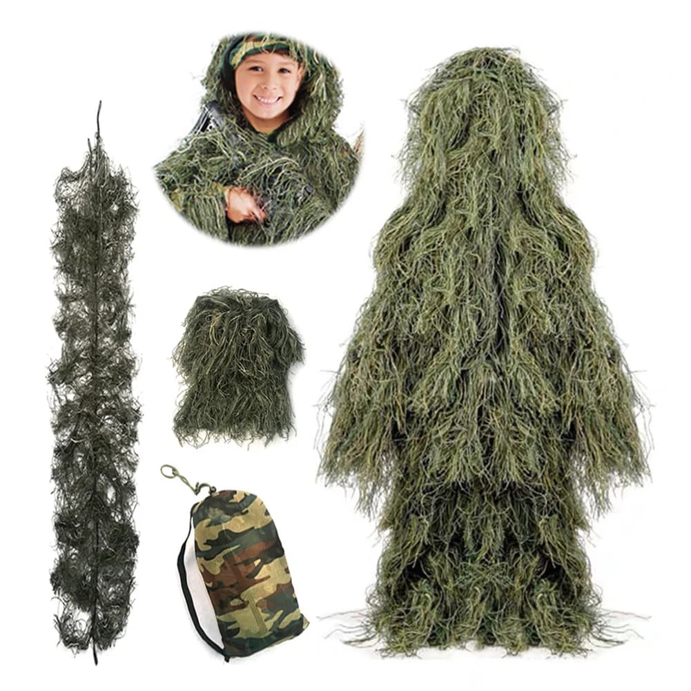 Ensemble woodland 5 pièces avec sac pour pêche paintball et activités outdoor