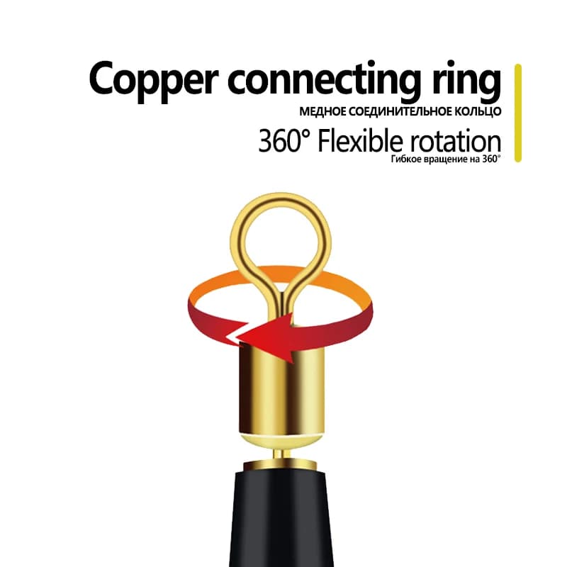 10 anneaux connecteurs cuivre B pour flotteurs pêche - Rotations 360° et supports silicone